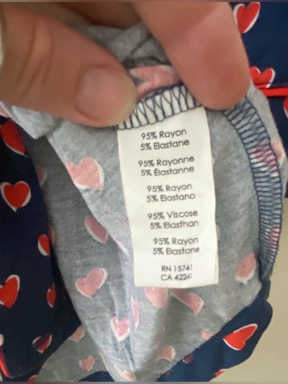 Comfy P.J. SALVAGE Love You More Nightshirt navy with Red Heart Print - Picture 9 of 11